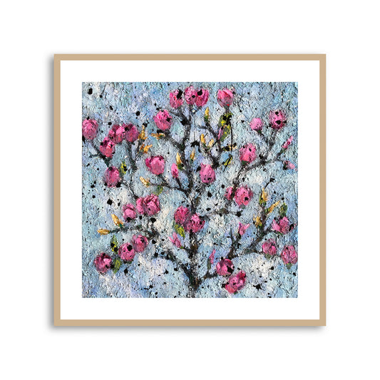 Pink Magnolias in the Morning Sun: Fine Art Print