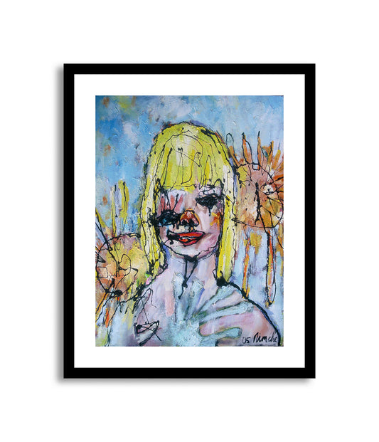 La Chica Rubia: Impresión de Arte Fino (EMA Giclée)