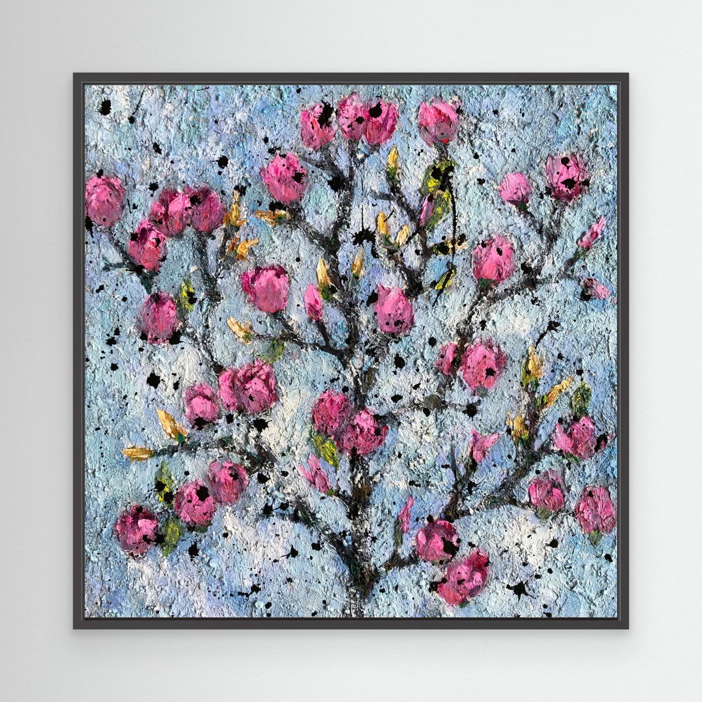 Magnolias Rosas al Sol de la Mañana - Impresión de Arte