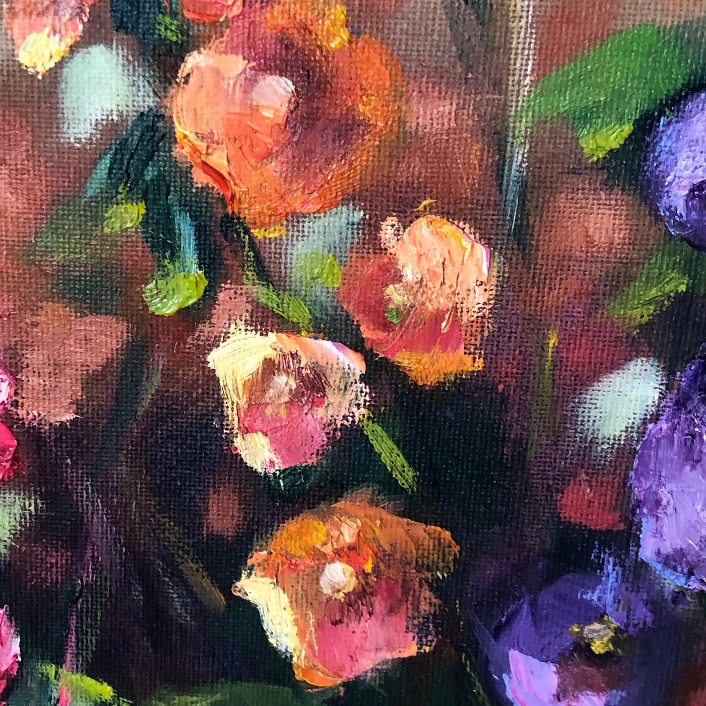 Hollyhocks in Blue Light