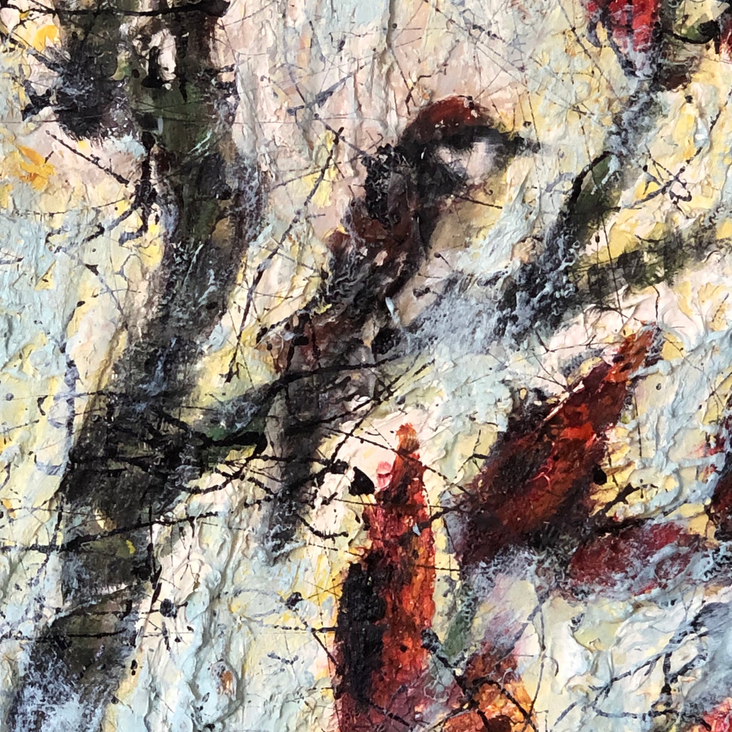 Red Leaves and Sparrows