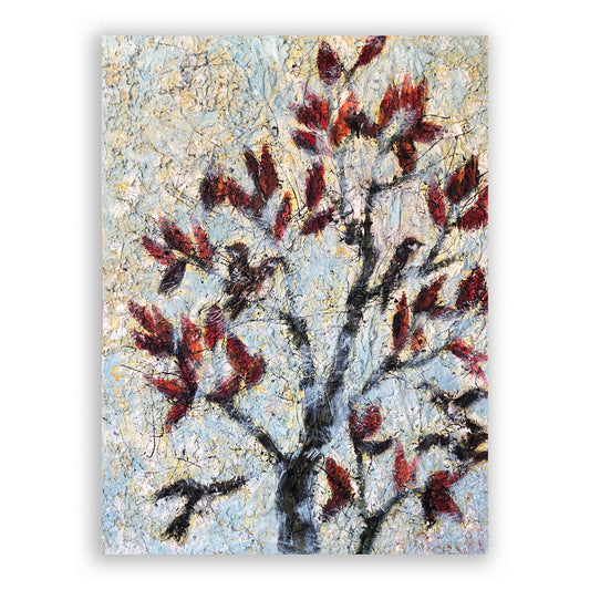 Red Leaves and Sparrows